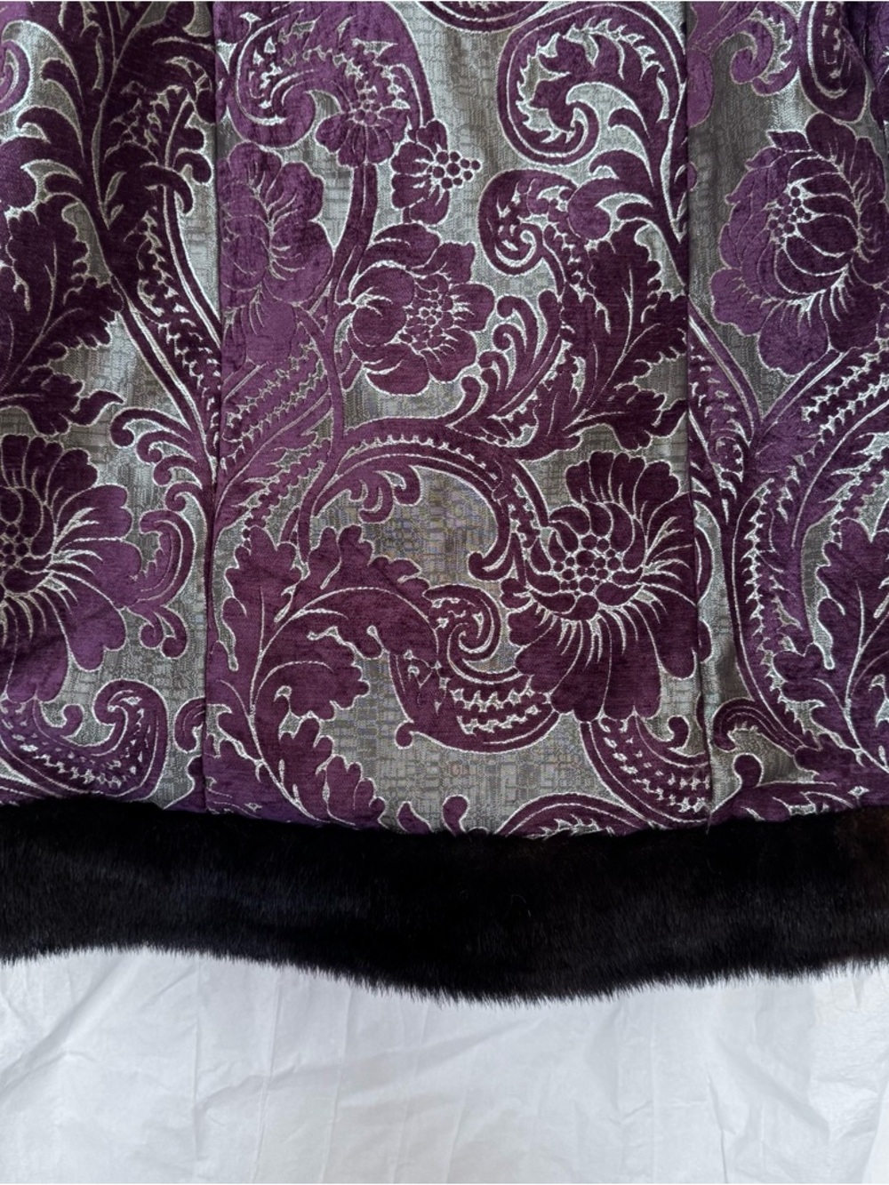 Chasing Unicorns Black Coat with Dark Brown Fur Trim - Picture 11 of 14